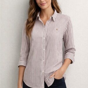 Ralph Lauren Striped Linen Button Down Shirt